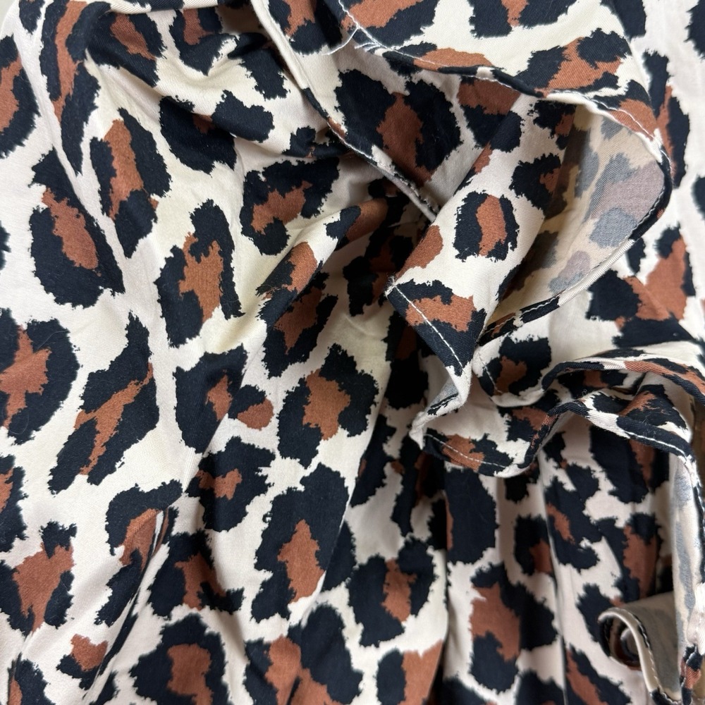 English Factory Medium Leopard Ruffle Dress‎ L Large - Picture 3 of 5